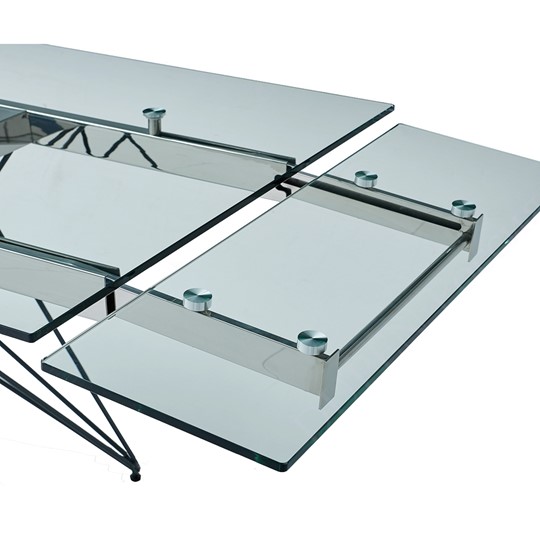 Кухонный стол раскладной T-041 (140) прозрачный в Туле - изображение 5