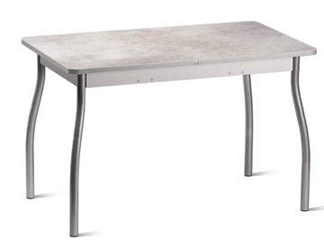 Кухонный стол Орион.4 1200, Пластик Белый шунгит/Металлик в Туле
