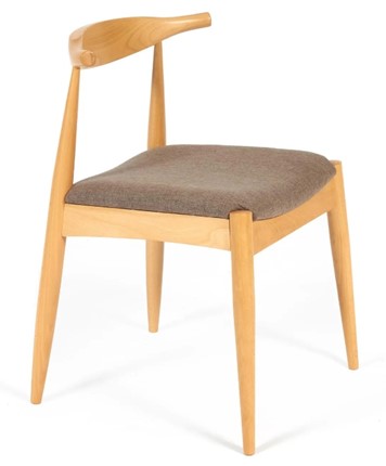Кухонный стул BULL бук/ткань 54,5x54x75 Натуральный арт.19586 в Туле - изображение