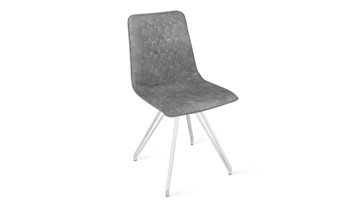 Кухонный стул Хьюго К4 (Белый матовый/Микровелюр Wellmart Silver) в Туле