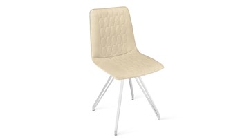 Обеденный стул Хьюго К4 (Белый матовый/Велюр Confetti Cream) в Туле