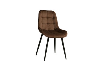 Обеденный стул Кварта, велюр тенерифе шоколад/металл черный в Туле