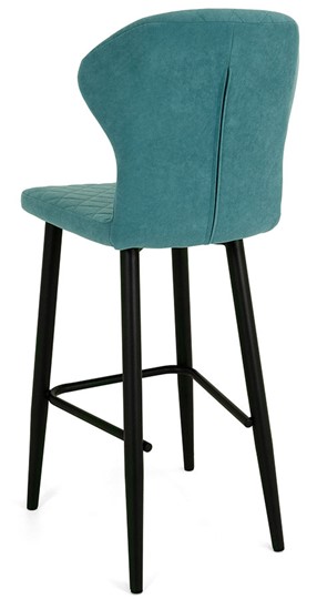 Обеденный стул Марио барный(Аквамарин Т179/ноги черные) в Туле - изображение 3