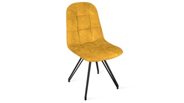 Кухонный стул Райс К4 (Черный муар/Микровелюр Wellmart Yellow) в Туле