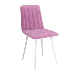 Кухонный стул Тахо, велюр тенерифе розовый/Цвет металл белый в Туле