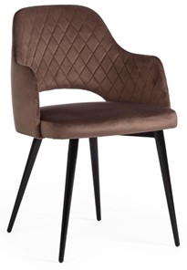 Обеденный стул VALKYRIA (mod. 711) 55х55х80 коричневый barkhat 12/черный арт.19001 в Туле