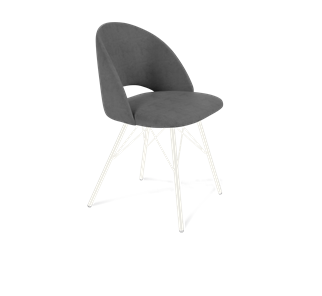 Обеденный стул SHT-ST34 / SHT-S37 (платиново-серый/белый муар) в Туле