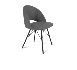Обеденный стул SHT-ST34 / SHT-S37 (платиново-серый/черный муар) в Туле