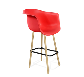 Барный стул SHT-ST31/S94 (красный/прозрачный лак/черный муар) в Туле