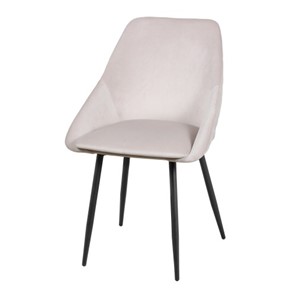 Мягкий дизайнерский стул Мартин СРП-063 эмаль черная Веллюто бежевый в Туле
