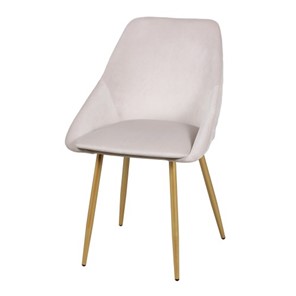 Мягкий дизайнерский стул Мартин СРП-063 эмаль голд Веллюто бежевый в Туле