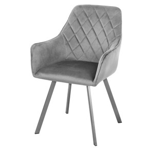 Кухонный мягкий стул-кресло Мадрид СРП-056 бриллиант Дрим серый в Туле - предосмотр