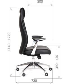 Офисное кресло CHAIRMAN Vista Экокожа премиум черная в Туле - предосмотр 2