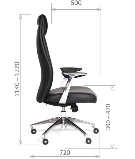 Офисное кресло CHAIRMAN Vista Экокожа премиум черная в Туле - изображение 2