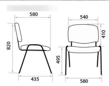 Офисный стул ISO  W BLACK V4 кожзам в Туле - изображение 1