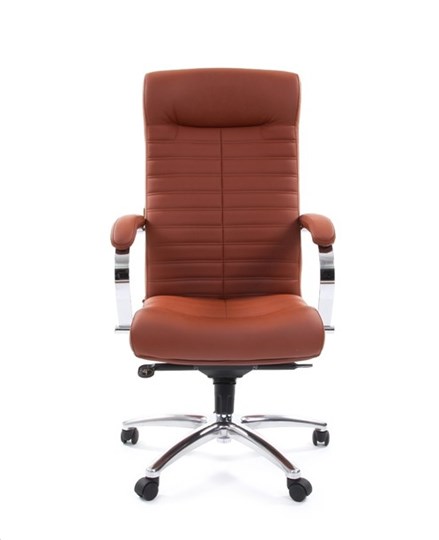 Кресло офисное CHAIRMAN 480 Экокожа Terra 111 (коричневая) в Туле - изображение 1