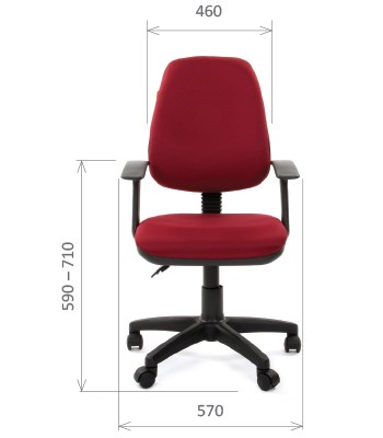 Кресло компьютерное CHAIRMAN 661 Ткань стандарт 15-11 красная в Туле - изображение 1