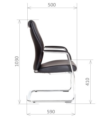 Кресло CHAIRMAN Vista V Экокожа премиум черная в Туле - изображение 2
