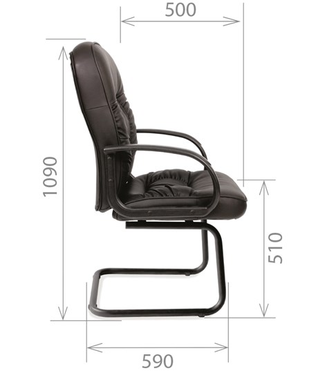 Кресло CHAIRMAN 416V экокожа черная в Туле - изображение 2