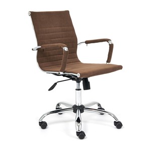 Кресло компьютерное URBAN-LOW флок, коричневый, арт.14446 в Туле