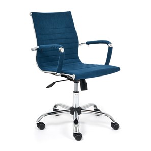 Компьютерное кресло URBAN-LOW флок, синий, арт.14448 в Туле