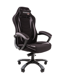 Кресло игровое CHAIRMAN GAME 28 Полиэстер комбинированная ткань серый/черный в Туле