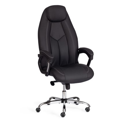 Кресло компьютерное BOSS Lux, кож/зам, черный, арт.21151 в Туле - изображение