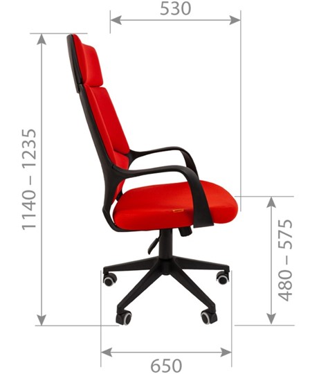 Офисное кресло CHAIRMAN 525, серое в Туле - изображение 2