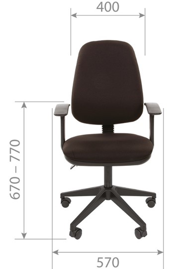 Кресло CHAIRMAN 661 Ткань стандарт 15-21 черная в Туле - изображение 3
