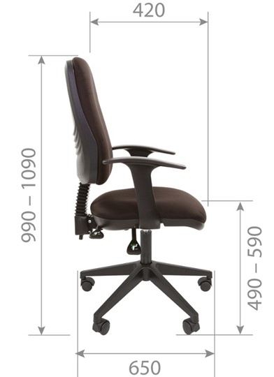 Кресло CHAIRMAN 661 Ткань стандарт 15-21 черная в Туле - изображение 4