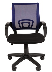 Кресло компьютерное CHAIRMAN 696 black Сетчатый акрил DW61 синий в Туле - предосмотр 1