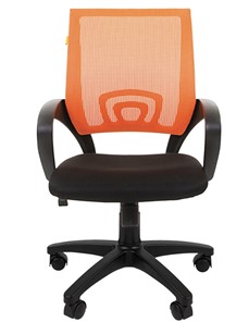 Кресло компьютерное CHAIRMAN 696 black Сетчатый акрил DW66 оранжевый в Туле - предосмотр 4