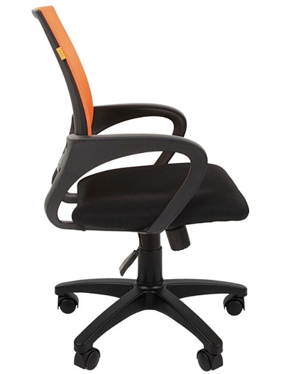 Кресло компьютерное CHAIRMAN 696 black Сетчатый акрил DW66 оранжевый в Туле - изображение 5