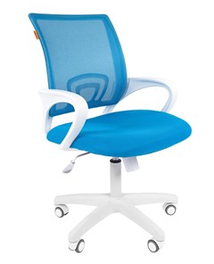 Компьютерное кресло CHAIRMAN 696 white, tw12-tw04 голубой в Туле