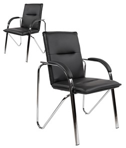 Кресло CHAIRMAN 851 экокожа черная (2 шт. в комплекте) в Туле