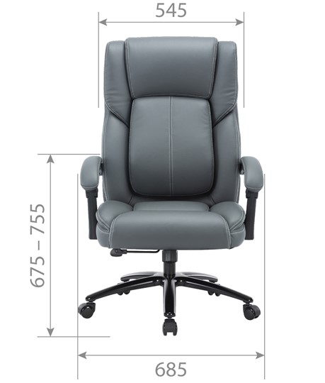 Офисное кресло CHAIRMAN CH415 эко кожа серая в Туле - изображение 3