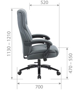 Офисное кресло CHAIRMAN CH415 эко кожа серая в Туле - предосмотр 4