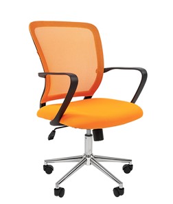 Кресло компьютерное CHAIRMAN 698 CHROME new Сетка TW-66 (оранжевый) в Туле