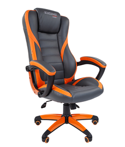 Компьютерное кресло CHAIRMAN GAME 22 эко кожа, серый/оранжевый в Туле