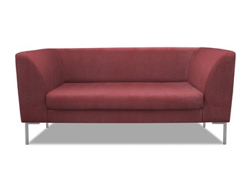Офисный диван Сиеста 2-местный, ткань Сахара / красная С30 в Туле