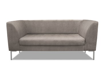 Мягкий офисный диван Сиеста 2-местный, ткань Сахара / темно-бежевая С04 в Туле