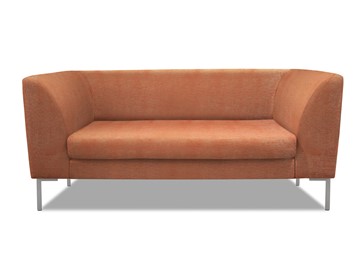 Офисный диван мягкий Сиеста 2-местный, ткань Сахара / терракотовая С12 в Туле