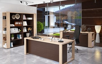 Кабинет руководителя ALTO с высоким шкафом для одежды, низким для документов и журнальным столиком в Туле - предосмотр 3