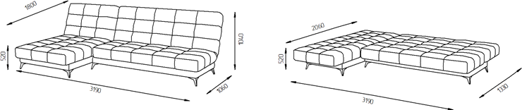 Угловой диван с оттоманкой Корсика (Боннель) в Туле - изображение 5