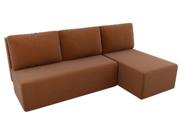 Угловой раскладной диван Поло, Коричневый (рогожка) в Туле - предосмотр 3