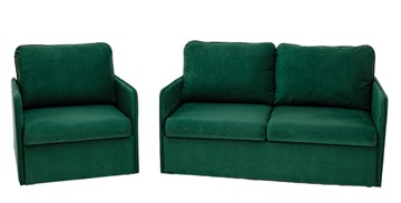 Комплект мебели Амира зеленый диван + кресло в Туле