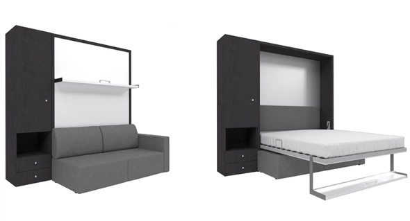Диван Кровать-трансформер Smart (ШЛ+КД 1400), шкаф левый, правый подлокотник в Туле - изображение