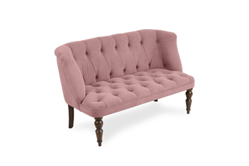 Прямой диван Бриджит розовый ножки коричневые в Туле