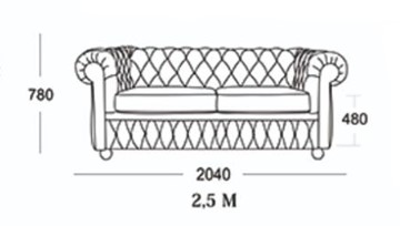 Прямой диван Честер 2,5М (седафлекс) в Туле - предосмотр 16