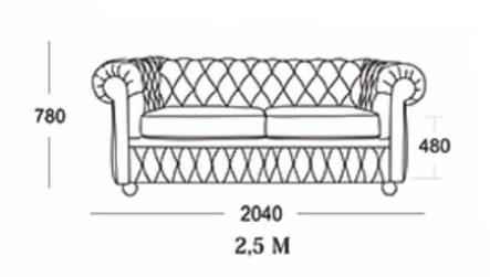 Прямой диван Честер 2,5М (седафлекс) в Туле - изображение 16